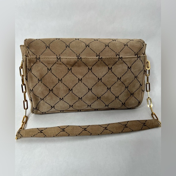 Wilson’s Leather Maxima Small Tan Suede Monogram Purse - Picture 4 of 6